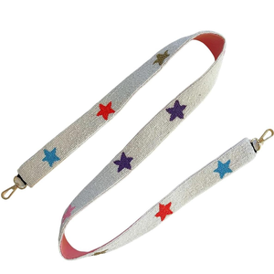 Correa bordada con cuentas de semillas con estilo para bolsos de cabestrillo Correa cruzada bordada con cuentas tribales personalizadas con aspecto hecho a mano - Product Image 6