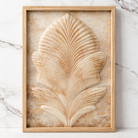 Décoration Murale en Résine Faite à la Main avec Motifs Floraux – Art Mural de Luxe pour la Maison et le Bureau – Pièces d'Art Embossées Élégantes à Suspendre – Idéal pour Diwali