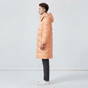 Veste d'hiver matelassée longue pour homme, col montant, manches longues, vêtement personnalisé - Product Image 3