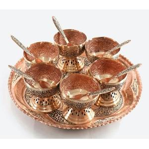 Bol de service traditionnel en cuivre avec détails artistiques apportant style patrimonial et élégance à chaque salle à manger - Product Image 5