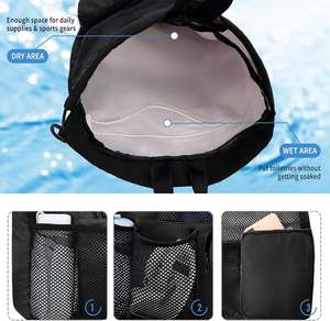 Quick Dry Swimming Mesh Drawstring <b>Bag</b> Lightweight Breathable Beach & Pool Storage Sack Durable Mesh <b>Swim</b> Drawstring Backpack - Product Image 5