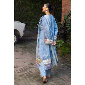 Conjunto de Traje de 3 Piezas para Mujer con Estampado de Lurex Jacquard y Dupatta a Rayas SP-52094 - Product Image 2