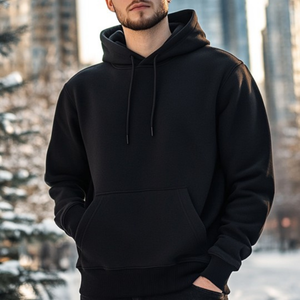 Sweat-shirt et sweat à capuche pour hommes Boxy recadrée pull tissu polaire 100% coton hiver imprimé perlé Premium vente en gros OEM en vrac - Product Image 2