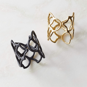 <b>Metal</b> Napkin Ring Premium Gold Plating Decorative <b>Metal</b> Napkin Ring Elegant Napkin <b>Holder</b> at Discounted Price - Product Image 1