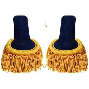 Hombreras de Nailon Dorado de Alta Calidad con Flecos, Accesorio Amarillo para Banda de Marcha - Product Image 4