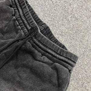 Short de lavage à l'acide noir de haute qualité séchage rapide et respirant cordon de serrage personnalisé 100% coton Style décontracté pour adultes pour l'été - Product Image 6