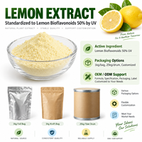 Poudre d'extrait de citron LongBio, bioflavonoïdes 50%, extrait de fruit de citron UV pour compléments alimentaires, OEM ODM, approvisionnement en vrac