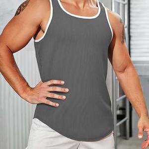 Custom <b>Men</b> Breathable Casual Quick Dry Regular Fit Sleeveless Muscle Tank Top Workout <b>Gym</b> Fitness <b>Vest</b> - Product Image 5