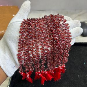 Hessonite Garnet Shaded 5.5-6MM Drop <b>Beads</b>, Hessonite Garnet Smooth Drop Shape <b>Beads</b>, Shaded Hessonite Garnet Drop Shape <b>Beads</b> - Product Image 5