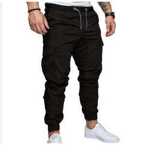 Gran oferta, bolsillos Cargo creativos, puños con cordón Interior, pantalones cómodos de algodón caqui con estilo de 4 bolsillos para hombres - Product Image 1