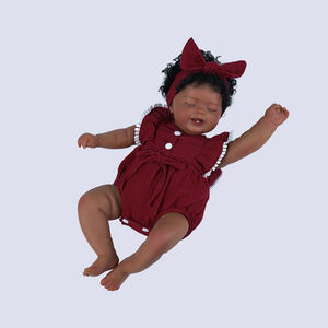 Babeside Bobby 20 "Dormir Réaliste Bébé Afro-Américain <span class=keywords><strong>Noir</strong></span> Peau Fille Reborn Poupées Avec Des Cheveux Noirs Courts - Product Image 1