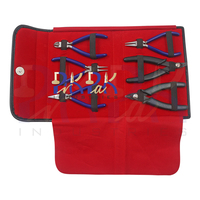 Kit de 6 pinces à bijoux en acier inoxydable OEM : Pince à bec plat 130 mm, Pince coupante latérale 120 mm, Pince à sertir standard