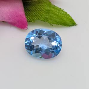 Mehrajudin Gems AA-41 Lot de boucles d'oreilles en topaze bleue 100% naturelle, taille ovale, mélange de facettes, 5-8 carats, cirées/huileées, haute qualité, certifiées par un tiers - Product Image 4