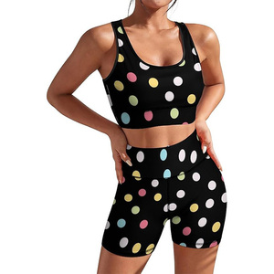 Tight Fitness Tummy Control Mujeres Yoga Set 2 PCS Workout Athletic Shorts Leggings y Sports Bra Set Tamaño personalizado - Product Image 5