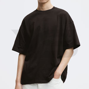 เสื้อยืดผ้าฝ้ายคุณภาพสูงสําหรับผู้ชายเปล่าน้ําหนักหนักขนาดใหญ่พร้อมตัวเลือกหลายสีเสื้อยืดชายผลิตในปากีสถาน - Product Image 3