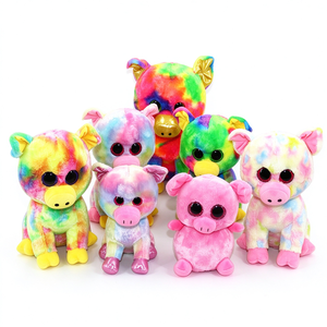 ตุ๊กตาหมูย้อมสีไทไดสุดน่ารัก ตุ๊กตาหมูตัวใหญ่ตาประกายวิบวับสีรุ้ง ของขวัญตุ๊กตาหมูนุ่มนิ่มสำหรับเด็ก - Product Image 1