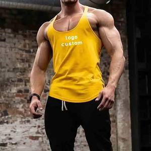 Camiseta sin mangas de algodón tejida transpirable personalizada OEM al por mayor, camiseta de secado rápido ecológica para deportes de gimnasio para Fitness, correr, estilo Formal - Product Image 6