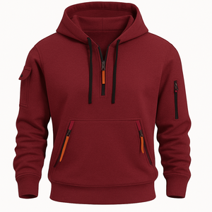 Your Own Custom Print <b>Design</b> Men's Hoodies 100% Organic Cotton Waterproof Eco-Friendly Pullover Winter Wear OEM <b>Service</b> - Product Image 5