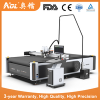 Plotter de Corte de Cartón Corrugado, Cortador de Cama Plana para Cartón, con Rollo de Adhesivo Digital AOL