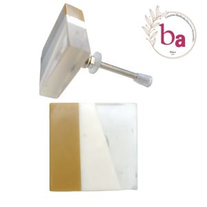 Meilleurs fournisseurs boutons carrés en résine faits à la main poignée de tiroir industriel tire cuisine chambre salon armoire commode - Product Image 1