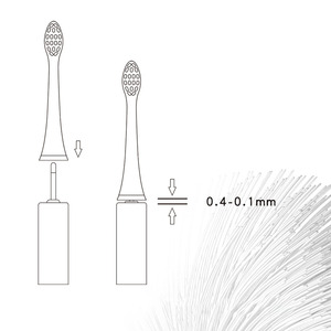Brosse à dents électrique à ultrasons Rechargeable Portable pour adultes brosse à dents sonique 3 têtes de brosse pour hôtel domestique en plein air - Product Image 5