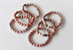 Premium Quality Selling Rhodochrosite 8mm Round Beaded <b>Bracelet</b> Semiprecious <b>Healing</b> Crystals for Jewelry At Wholesale Price - Product Image 5