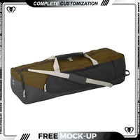 Bolsa de Lona con Ruedas para Equipo de Hockey y Lacrosse, Personalizada con Logotipo, Resistente al Agua, de Gran Capacidad, Fabricada en Poliéster