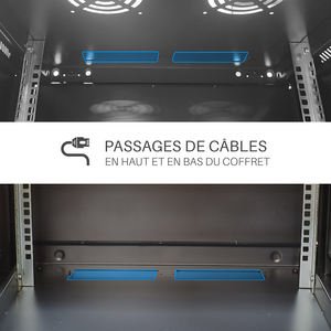 Série d'armoires réseau professionnelles WAYTEX 600x450mm |   6U à 22U |   Démonté |   Matériel en acier |   En stock - Product Image 3