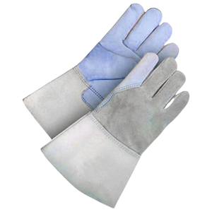 Gants de soudage TIG en cuir de chèvre brun et blanc de qualité supérieure, respirants, avec dos en Nomex pour une grande dextérité, résistants à la chaleur, pour l'extérieur - Product Image 5