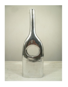 Jarrón de Aluminio con Forma de Botella y Ramo de Flores, Decoración para Mesa de Oficina - Product Image 1