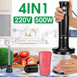 Licuadora de Mano Sokany 4 en 1 con 6 Cuchillas, Carcasa de Aluminio, Recipientes de Vidrio y Acero Inoxidable, Función de Calentamiento, Uso Doméstico - Product Image 3