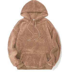 Sweats à capuche d'hiver en molleton 100% coton respirant pour hommes, couleur unie, logo personnalisé, grande taille pour hommes et femmes, offre spéciale pour l'hiver - Product Image 4