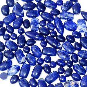 หินโซดาไลต์ธรรมชาติคุณภาพสูง AAA + อัญมณีหลวมฟรีขนาด cabochon สำหรับการรักษาเครื่องประดับอัญมณีขนาดพิเศษ - Product Image 4