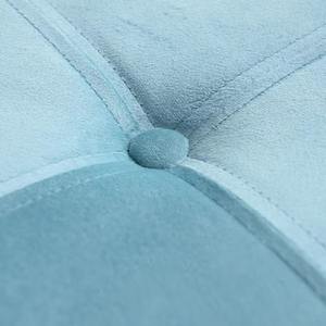 Azul cielo Nuevo diseño Moderno elegante Tapa extraíble Patas de metal Almacenamiento cuadrado Otomano Última llegada - Product Image 2