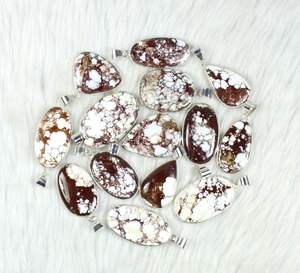 คุณภาพสูงสไตล์โบฮีเมียนม้าป่าแจสเปอร์พลอยจี้เงินชุบสำหรับเครื่องประดับเงิน - Product Image 5