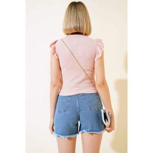 Chemisier saumon avec chaîne pour femme - Product Image 3