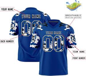 Camisetas de fútbol americano de diseño personalizado con parche de nombre de equipo Costura de calidad profesional OEM Entrega rápida - Product Image 2