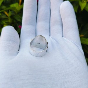 Bague en citrine ovale, pierre précieuse jaune, bijoux en argent sterling 925, cadeau élégant fait à la main pour les femmes - Product Image 4