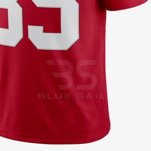 Promotion Maillot de football américain Vêtements de sport en polyester respirant avec manches courtes Caractéristique grande taille - Product Image 4