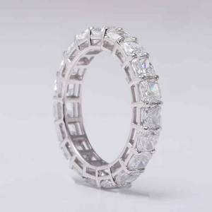 Anillos de Compromiso y Boda de Lujo con Corte Cojín en Oro Blanco de 14 Quilates al por Mayor para Mujer, Anillos de Regalo con Diamantes Completos de Alta Calidad - Product Image 4