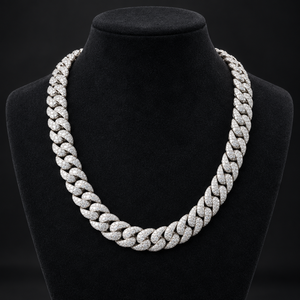 Collier Hip Hop cubain en moissanite VVS certifiée GRA, 12 mm, argent 925, chaîne de diamants glacée, bijoux fins pour hommes, coffret cadeau de luxe - Product Image 1