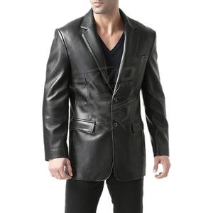 Fabricant pakistanais de manteaux en cuir pour hommes, taille personnalisée, service OEM, manteau long en cuir pour hommes pour l'hiver - Product Image 2