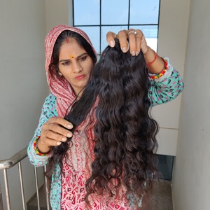 Extensiones de cabello humano Remy máquina de trama doble indio natural ondulado alineado con cutícula libre de procesamiento químico - Product Image 2