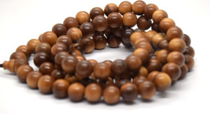 Fragancia de sándalo blanco con forma redonda, collar de Ndian mala anudado - Product Image 6