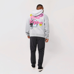 เสื้อฮู้ดพิมพ์ลายพัฟโอเวอร์ไซส์ผ้าฟลีซผ้าฝ้ายเสื้อสวมหัวเสื้อมีฮู้ดแบบสตรีทแวร์2024ออกแบบโลโก้ได้ตามต้องการ - Product Image 3