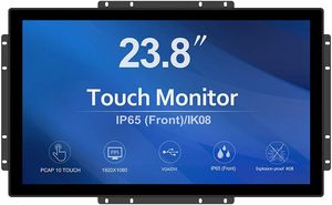 Pantalla LCD Táctil Capacitiva IPS TFT USB Multitáctil de 23.8 Pulgadas de Alto Brillo - Módulo de Pantalla PCAP Resistente al Agua de Grado Industrial IP65 - Product Image 4