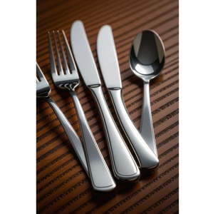 Ensemble de couverts en acier inoxydable finition argentée ustensiles de qualité supérieure qui ajoutent une touche royale à vos ustensiles de cuisine et à votre table à manger - Product Image 2