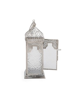Top Selling Moroccan Metal Candle <b>Lanterns</b> With <b>Silver</b> Finished Wedding Home Outdoor Decoration - Product Image 3