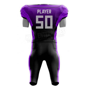2023 Uniforme de football américain Couleurs violettes et noires Séchage rapide Conception de haute qualité pour une utilisation sportive - Product Image 2