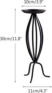 Factory Price Classic Candle Stick Stand Wedding Decorative <b>Candlesticks</b> Luxury <b>Black</b> Metal Candle Holders - Product Image 3